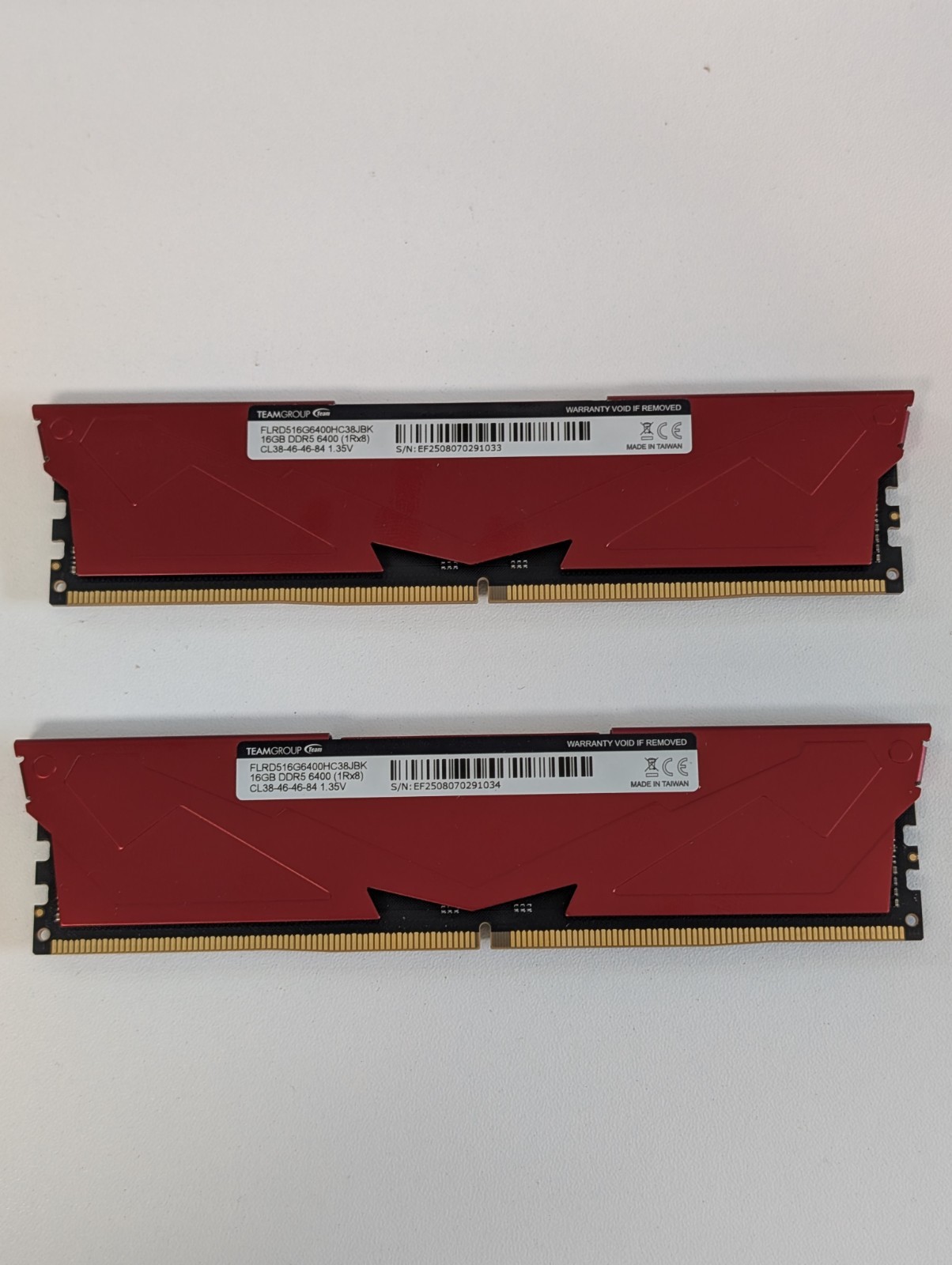 TeamGroup T-Force Vulcan 32GB 2x16GB DDR5 6400 6000 CL38 XMP EXPO Intel AMD