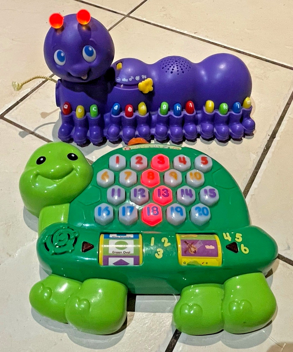 Leapfrog Caterpillar Alphabet Pal Purple & Vtech Count & Learn Turtle - Working