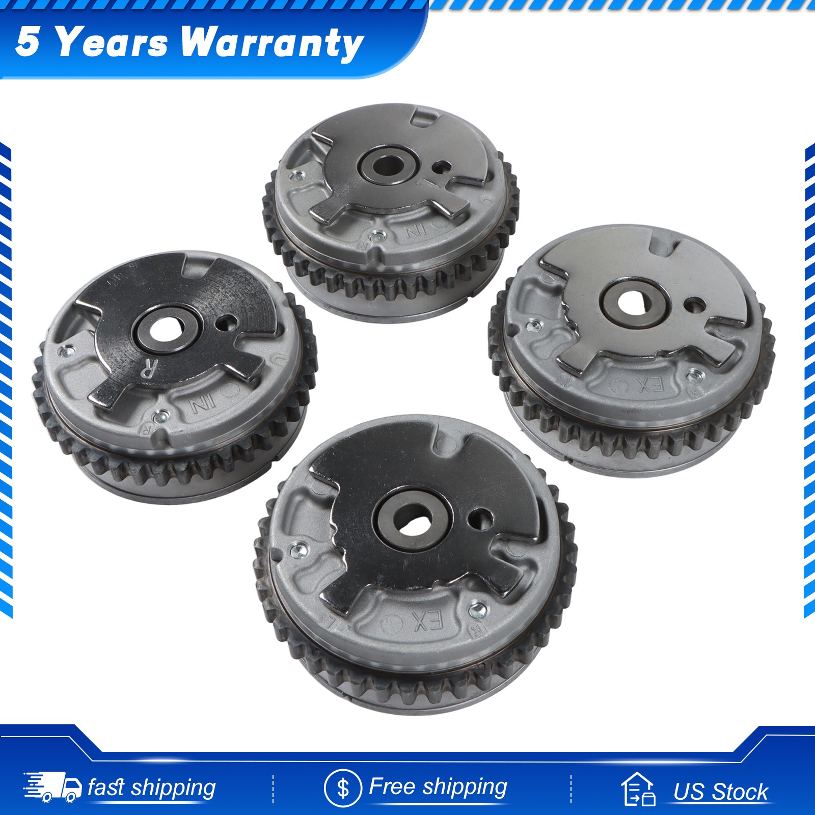 3.6L Camshafts VVT Cam Phaser Set of 4 For Buick Enclave Chevrolet Impala GMC