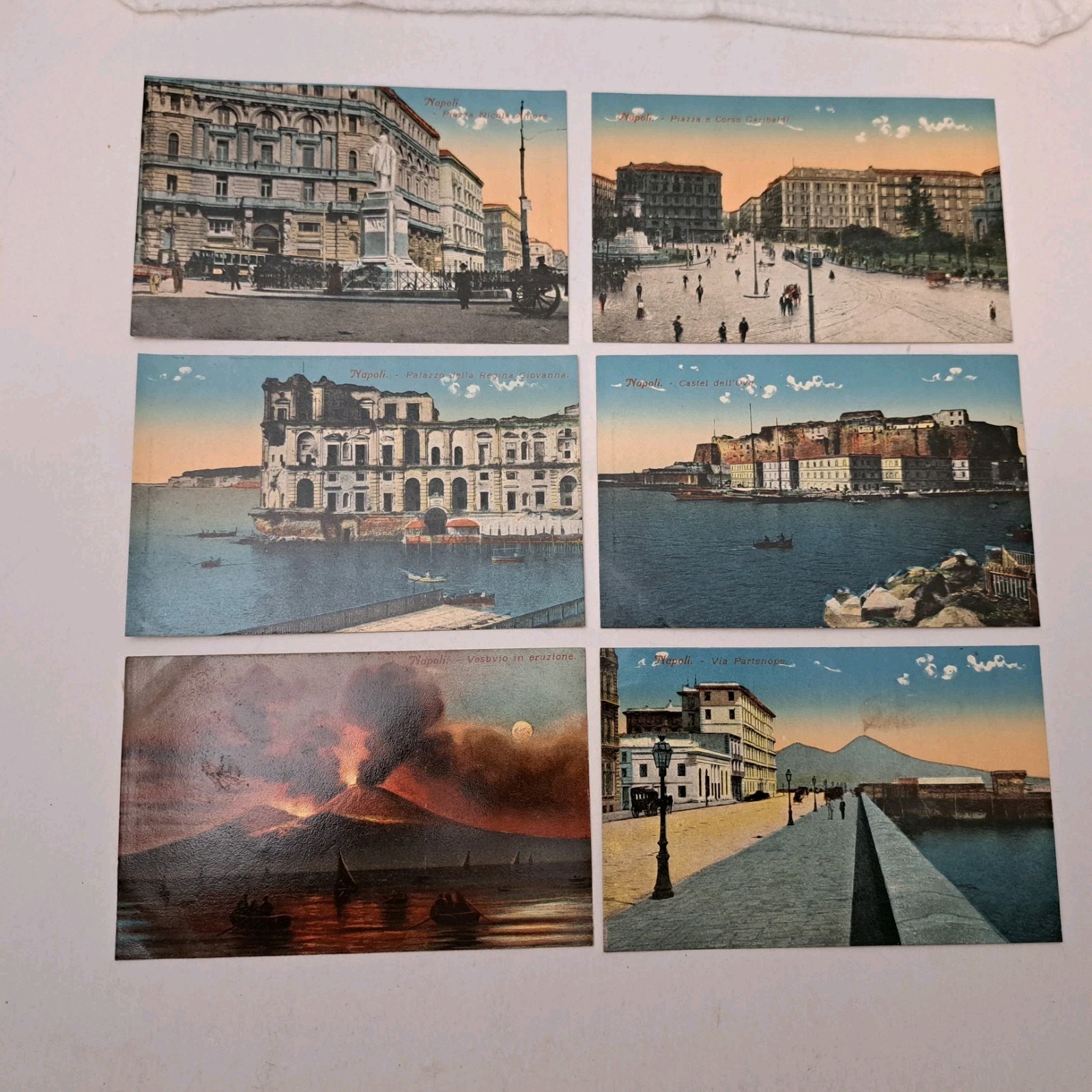 Antique Naples Napoli Italy Postcards Lot Of 6 Unposted Historic Old Italian