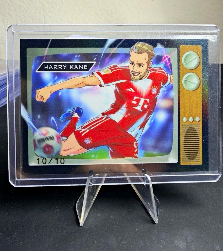 2025-26 Topps Chrome Bundesliga Harry Kane Anime #AN-1 Black Refractor /10 2025-26 Topps Chrome Bundesliga Harry Kane Anime #AN-1 Black Refractor /10