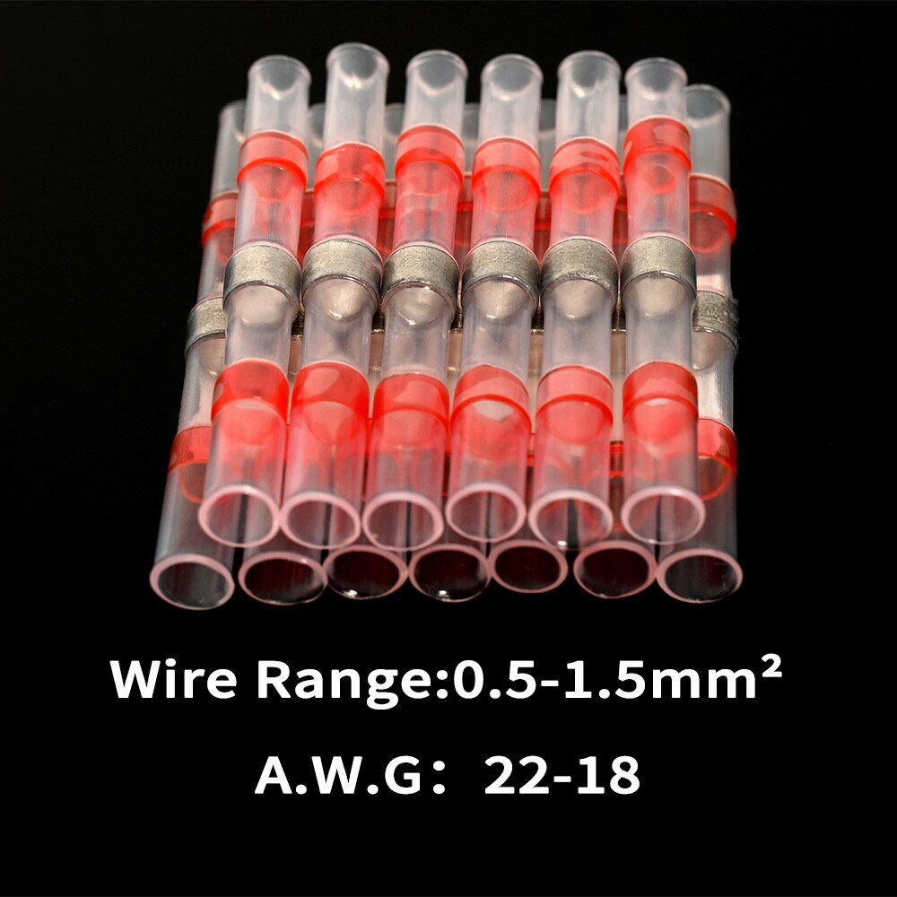 1000X Solder Seal Wire Connectors Insulated Butt Terminal Electrical Wire Splice