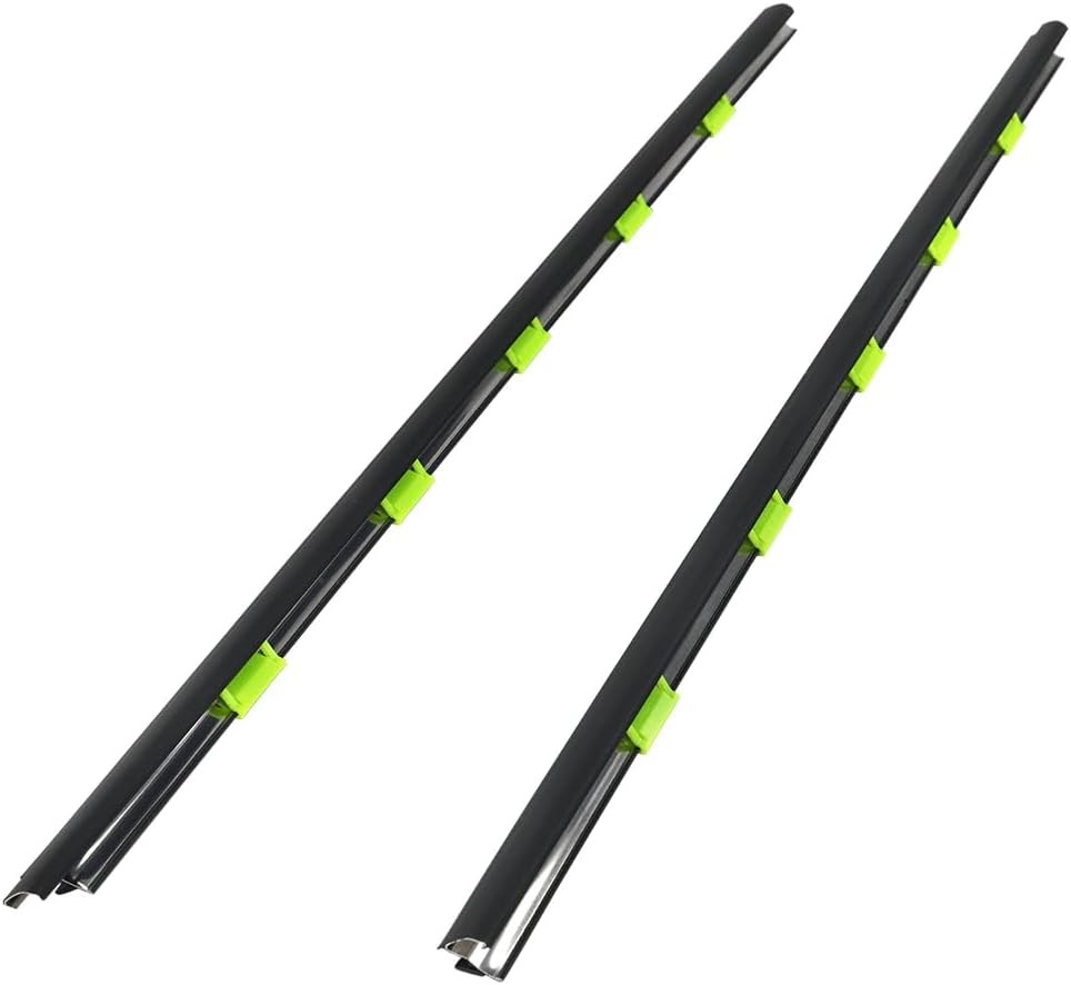 2PCS Door Weather Strip Window Belt Seal Molding Trim Fit For 96-00 Honda Civic