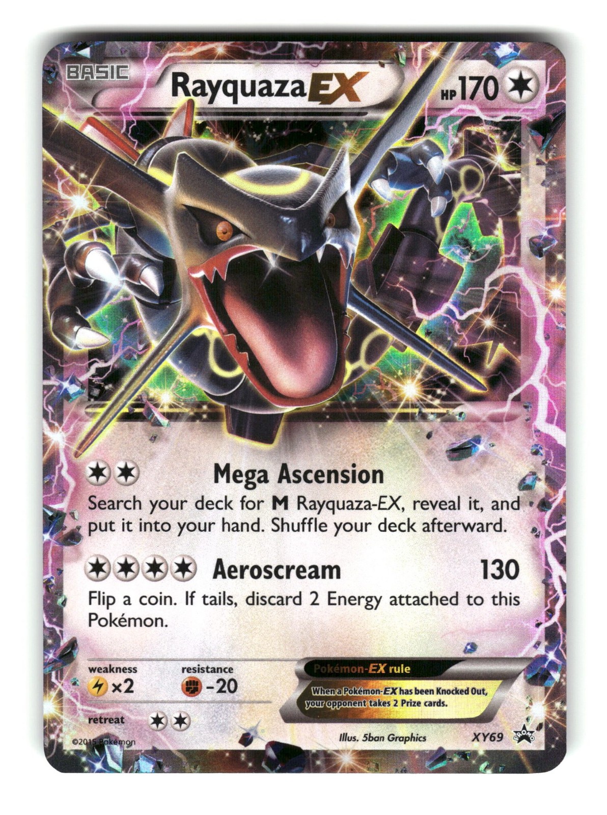 Pokemon Rayquaza EX (Shiny) XY69 PR Holofoil MP