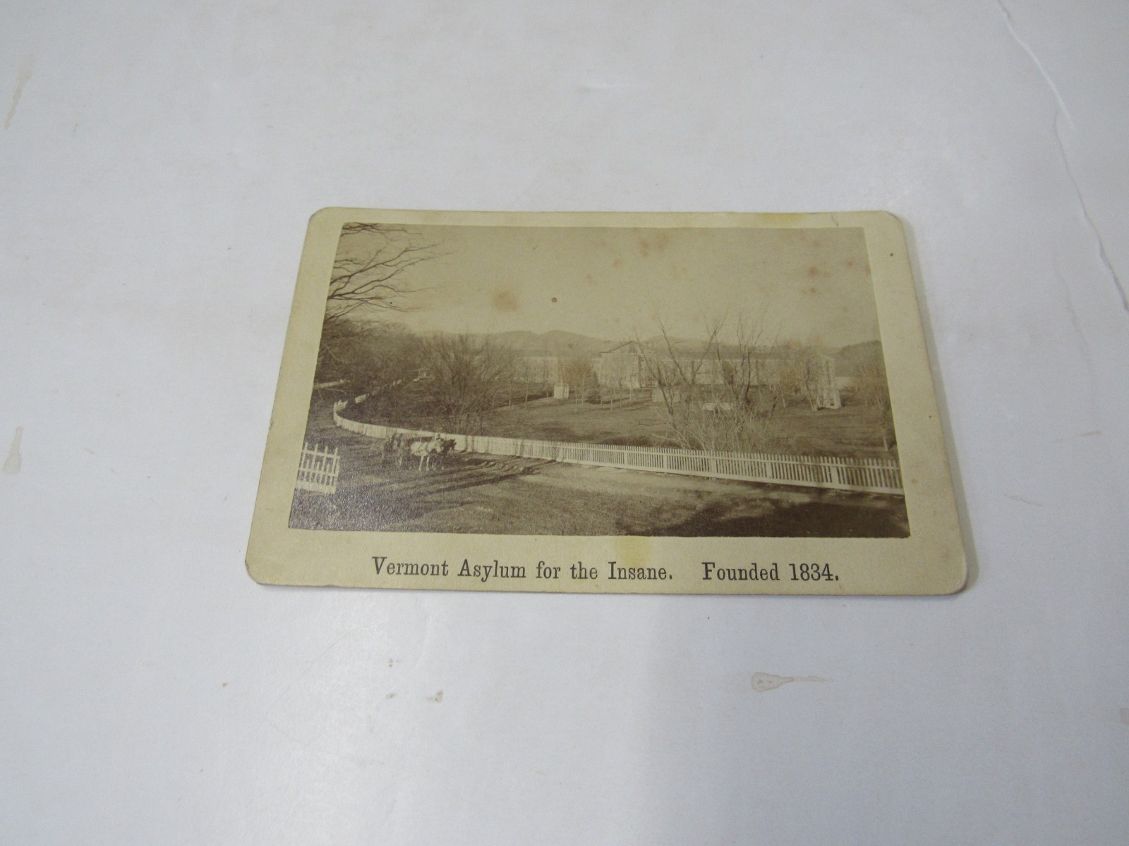 Vermont Asylum for the Insane Founded 1834 Photograph