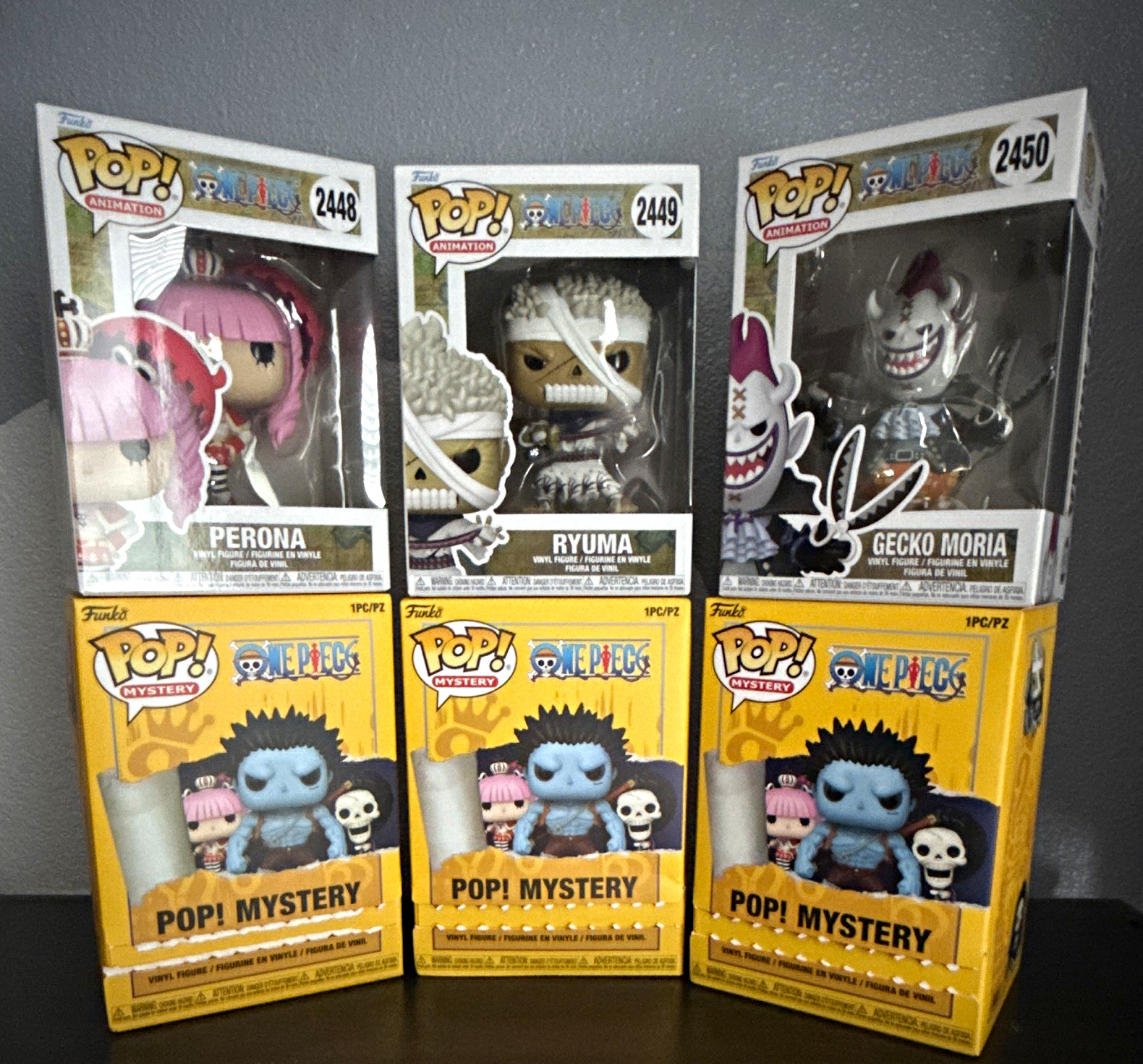 Funko Pop One Piece Vinyl Mixed Lot (6) Perona Ryuma Gecko Moria + Mystery
