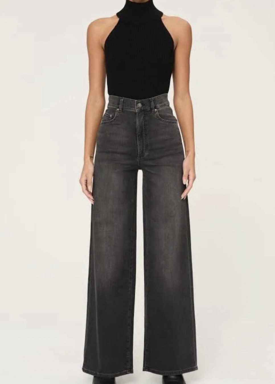DL1961 Hepburn Wide Leg Jean Dark Haze Size 28 BNWT