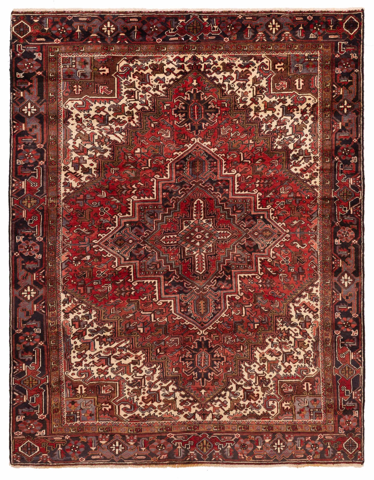 Vintage Traditional Hand-Knotted Area Rug 7\'7\