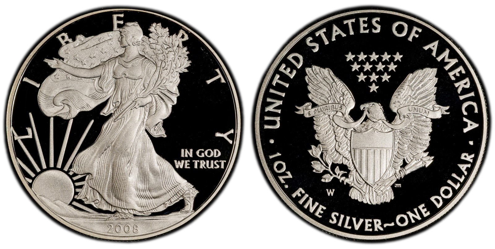 2008-W American Silver Eagle $1 NGC PF70 Ultra Cameo Proof Coin