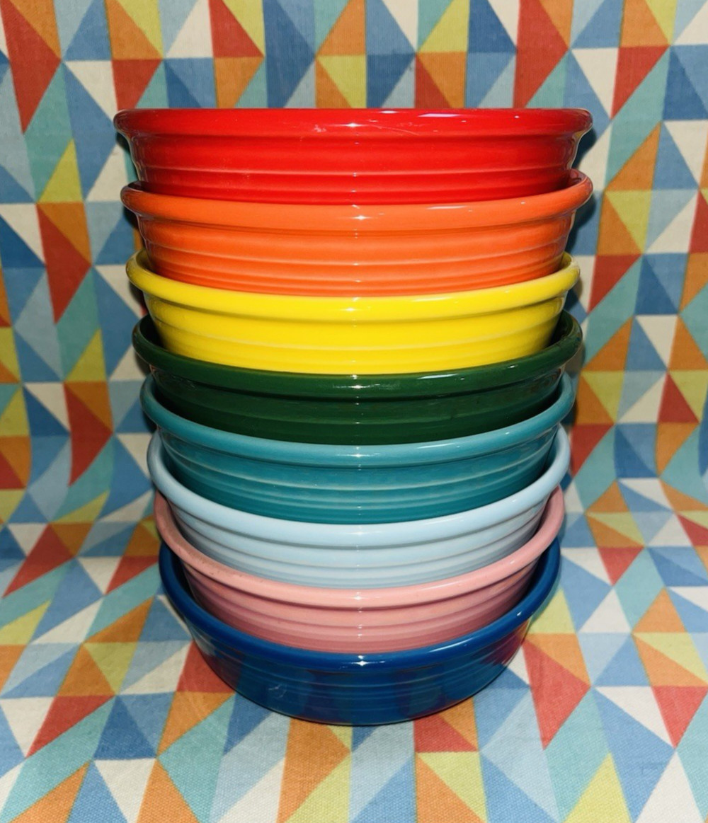 NEW FIESTA bright RAINBOW set 8 small classic rim 5-5/8\