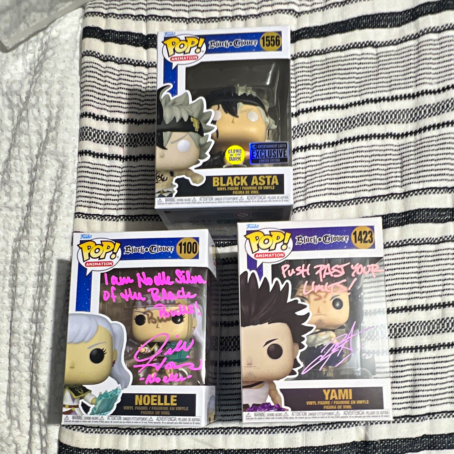 Funko Pop Black Clover 3-Pack Black Asta 1556 Noelle 1100 Yami 1423 GITD