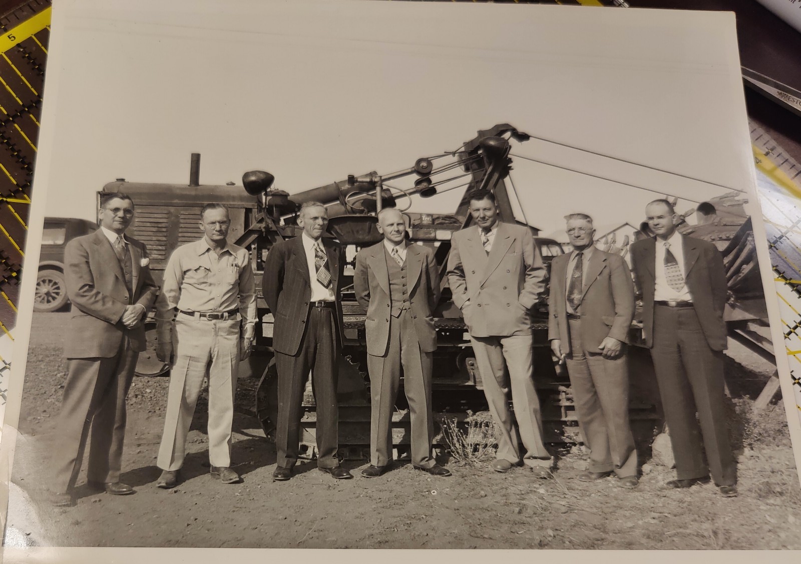 1950 Williams Arizona Gas Line Groundbreaking Photo Mayors Fred Udine 8x10 VTG