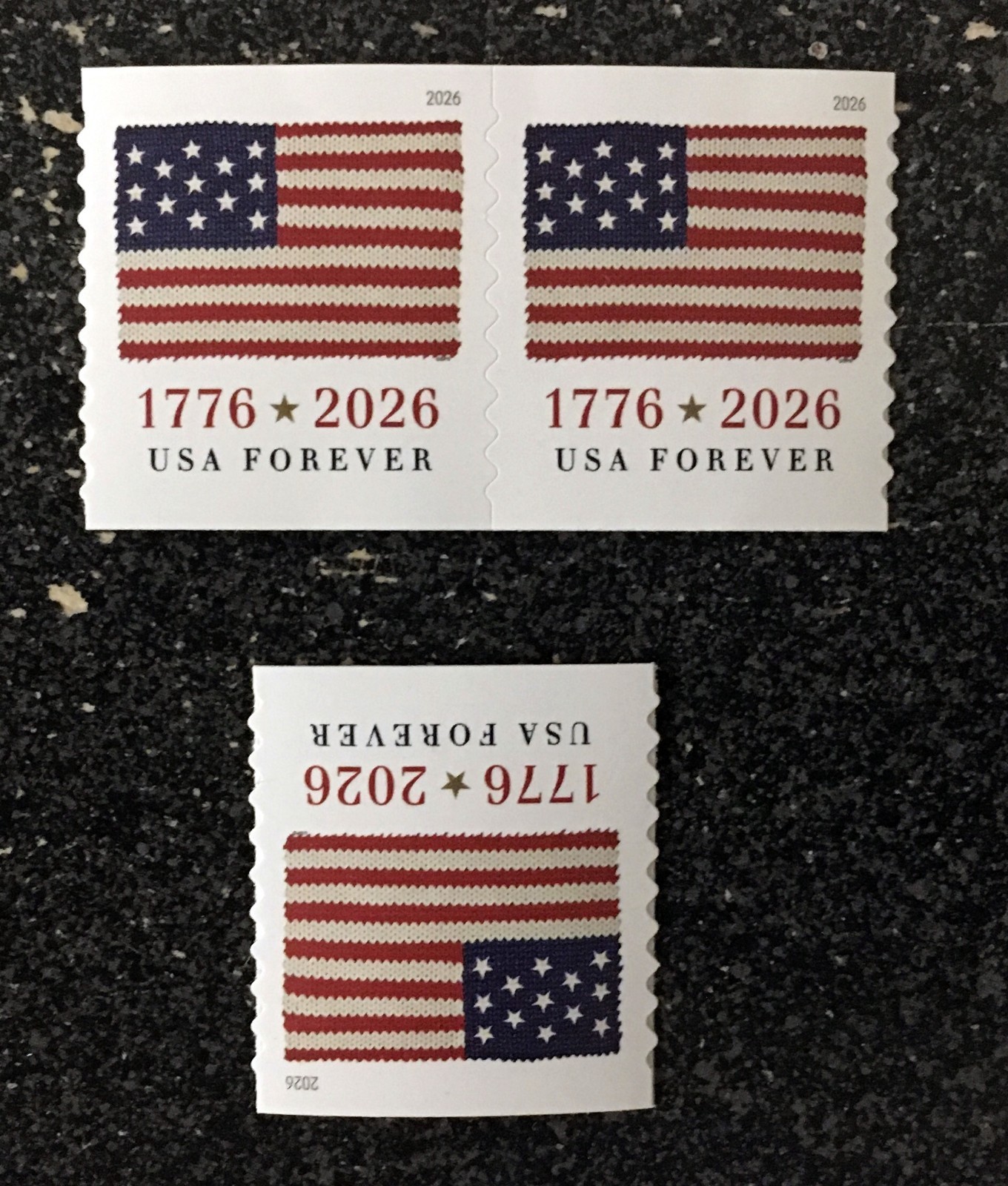 2026USA #6108 Forever U.S. Flag 1776 - Coil Set of Single & Pair  Mint  (APU)