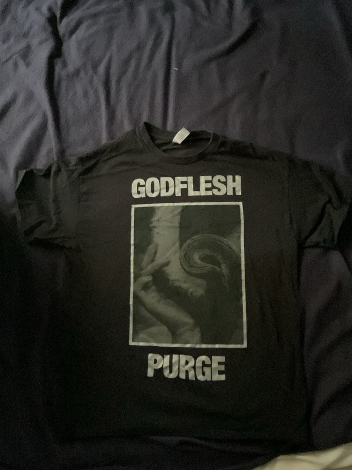 GODFLESH Purge T-shirt Black and Silver Short Sleeve Tshirt