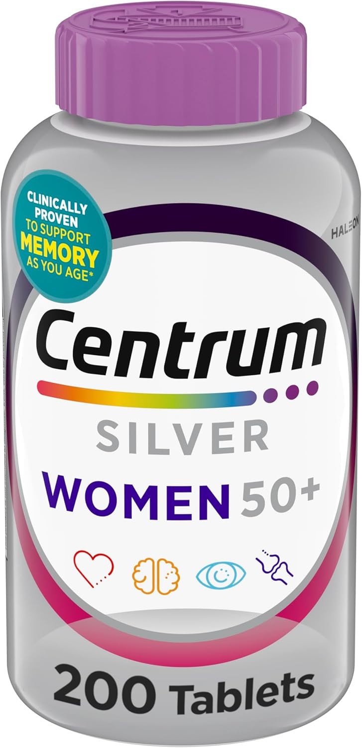 Centrum Silver Womens 50 Plus Multivitamin With Vitamin B,C,D3 &E 200 Ct Centrum Silver Womens 50 Plus Multivitamin With Vitamin B,C,D3 &E 200 Ct