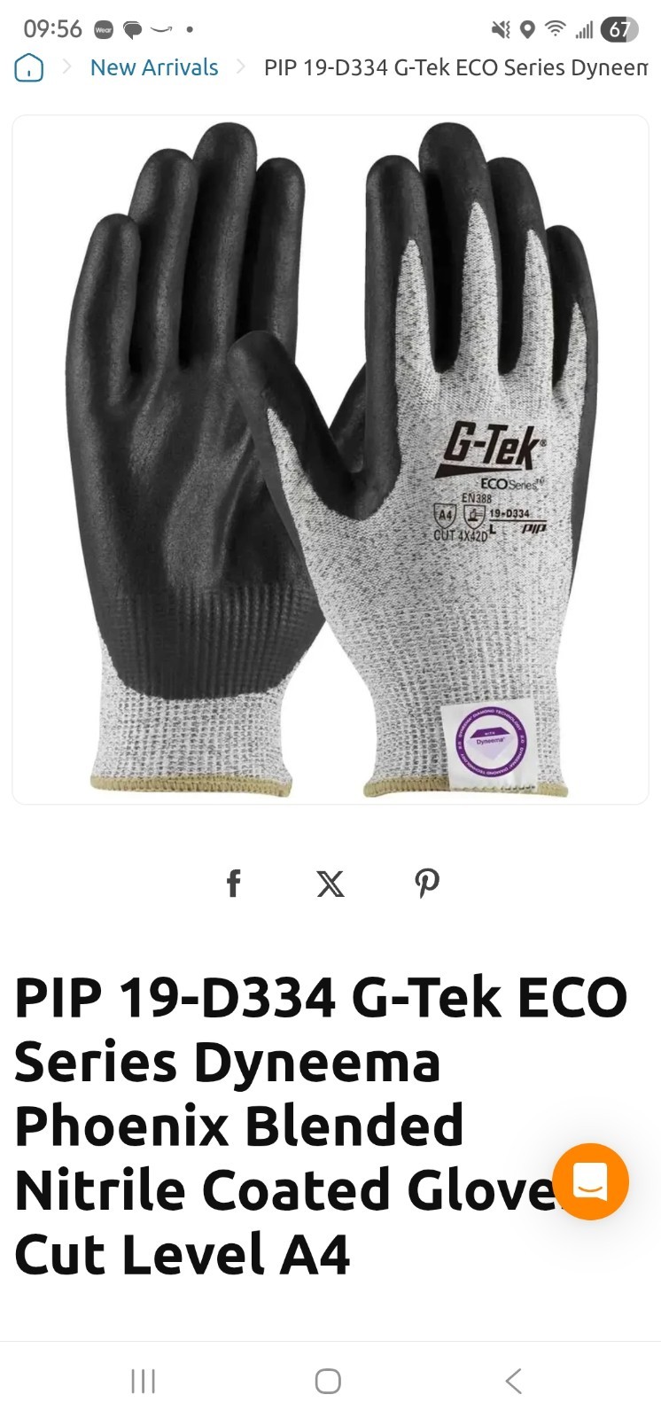 PIP 19-d334 Gloves XL - 12 Pair