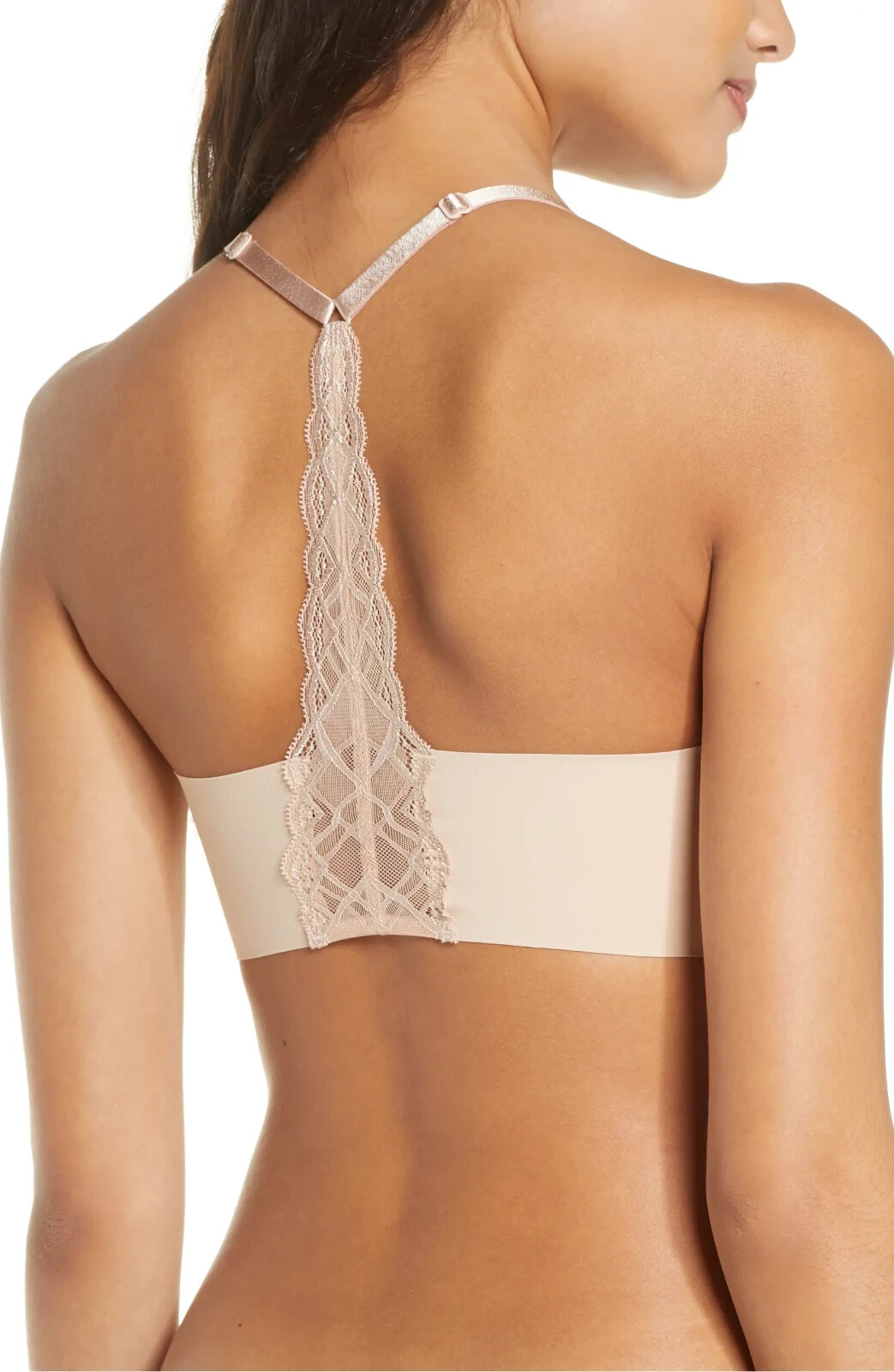 NWOT True and Co 16867 True Body Triangle Lace Racerback Bralette, Dulce, Size L NWOT True and Co 16867 True Body Triangle Lace Racerback Bralette, Dulce, Size L