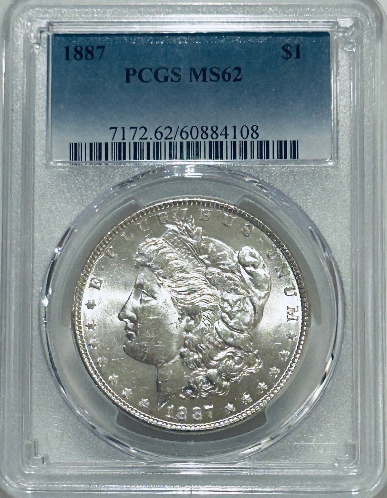 1887 P Morgan Silver Dollar PCGS MS62 1887 P Morgan Silver Dollar PCGS MS62