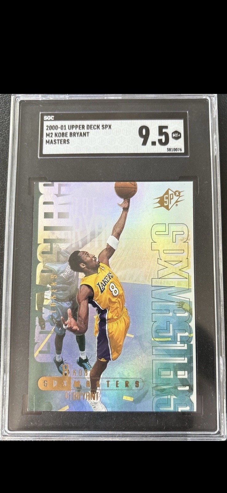 2000-01 Upper Deck SPx - Masters Kobe Bryant M2 Lakers SGC 9.5 Insert