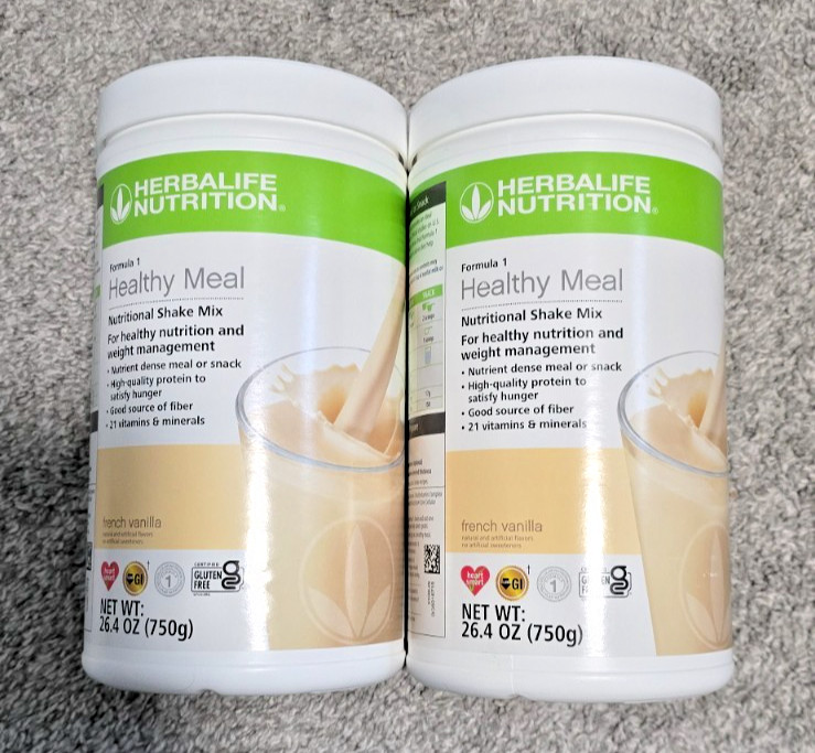 2X Herbalife Formula 1 Healthy Meal Nutritional Shake French Vanilla EXP 11/2025