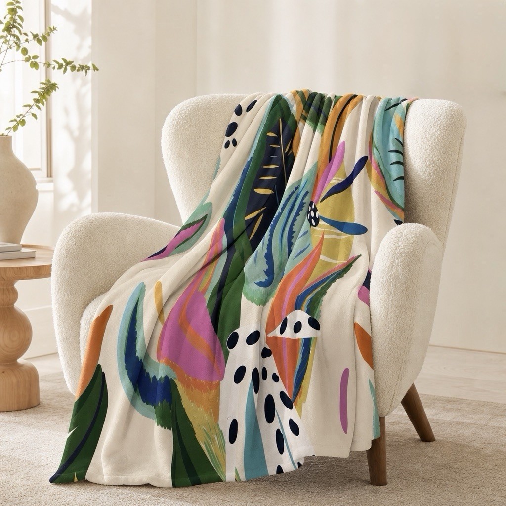 NEW Anthropologie Boho Abstract Fleece Throw Blanket Bedspread Bedding 50\ NEW Anthropologie Boho Abstract Fleece Throw Blanket Bedspread Bedding 50\