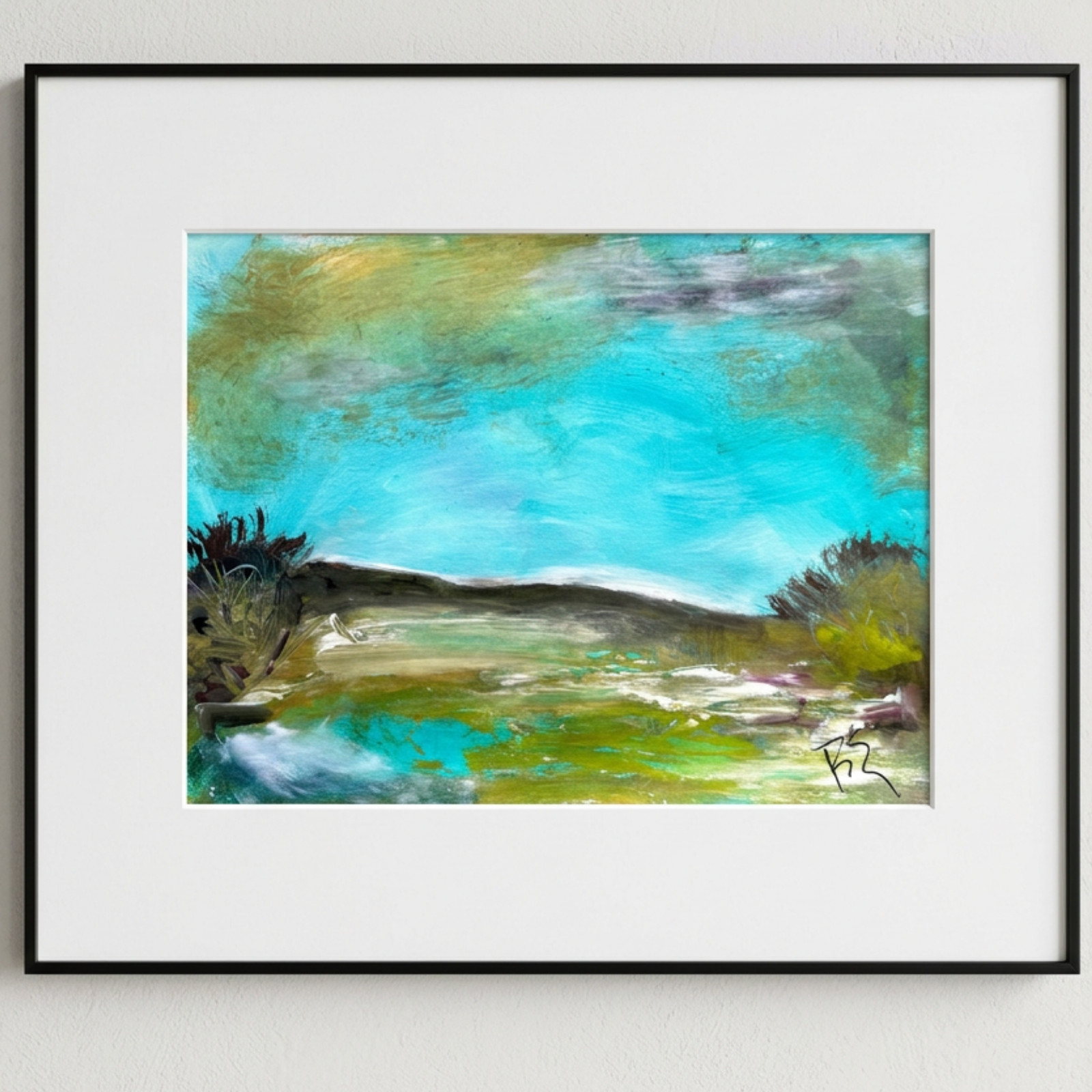 Original Abstract Landscape Acrylic Painting \