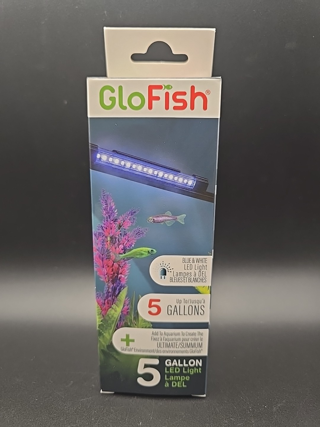 GloFish 6-Inch LED Light Stick for Fish Aquariums Up to 5 Gallons Clip On Plant