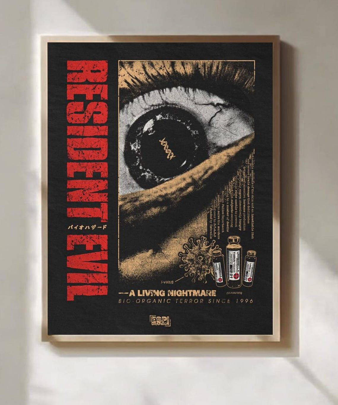 Resident Evil 1996 Classic PS1 Horror Game Poster Resident Evil 1996 Classic PS1 Horror Game Poster