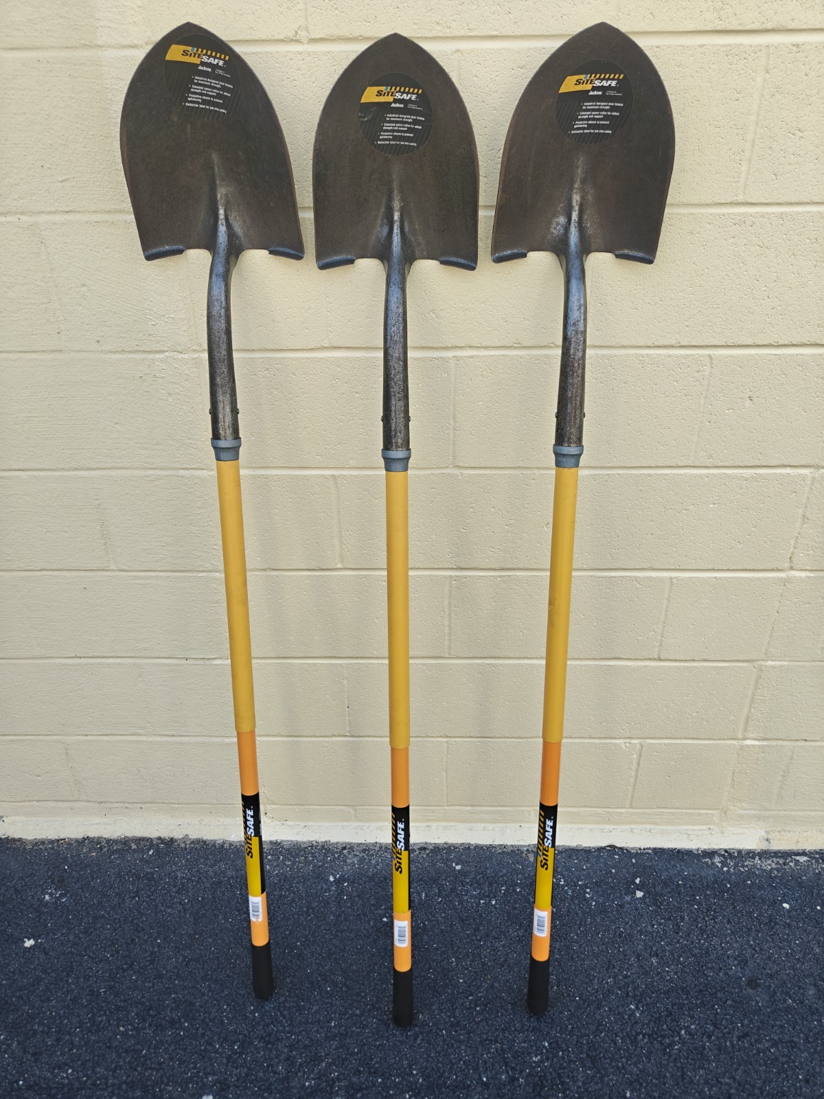 Lot 3 Jackson Sitesafe True Temper.Round Point Shovel w/ Fiberglass Handle *USA* Lot 3 Jackson Sitesafe True Temper.Round Point Shovel w/ Fiberglass Handle *USA*