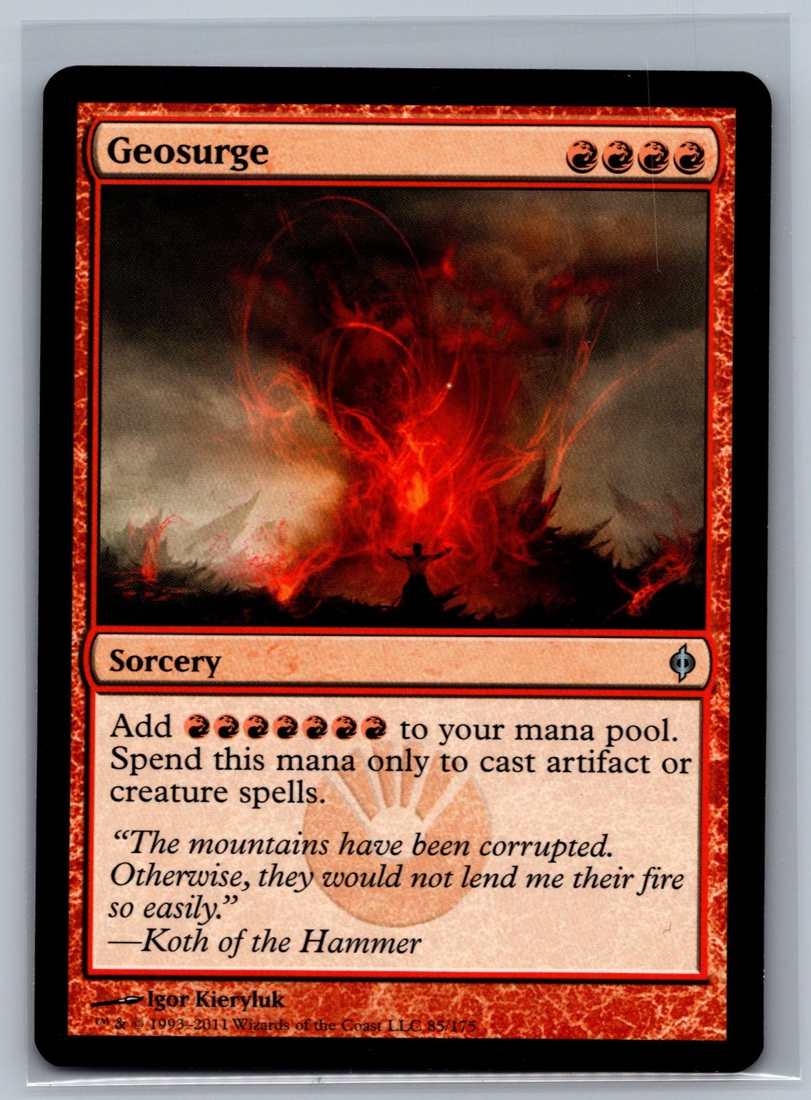 Magic The Gathering New Phyrexia Geosurge #85/175 MTG TCG CCG Magic The Gathering New Phyrexia Geosurge #85/175 MTG TCG CCG
