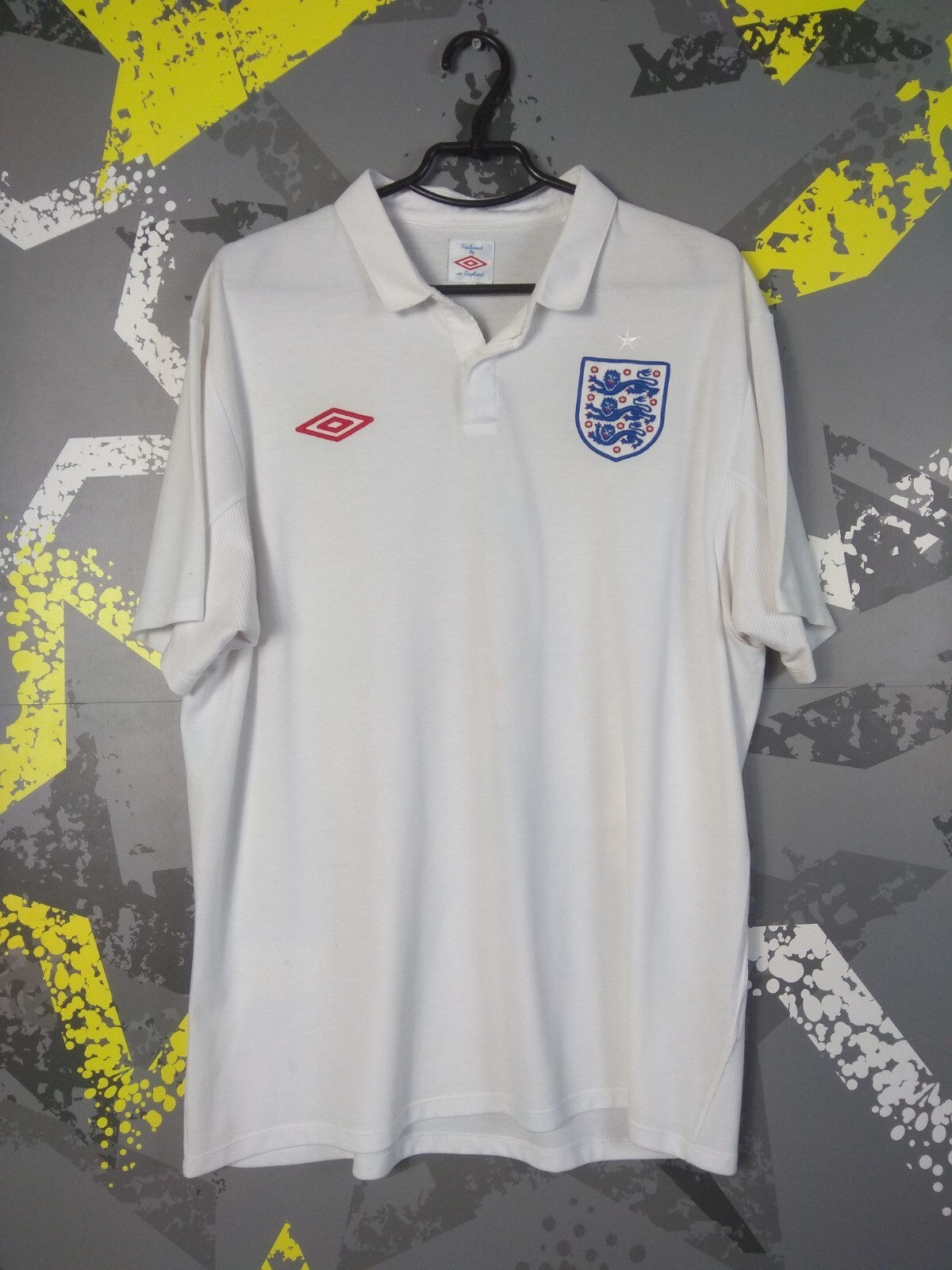England Home football shirt 2009 - 2010 Team Jersey Umbro Trikot Mens SZ 46 ig93