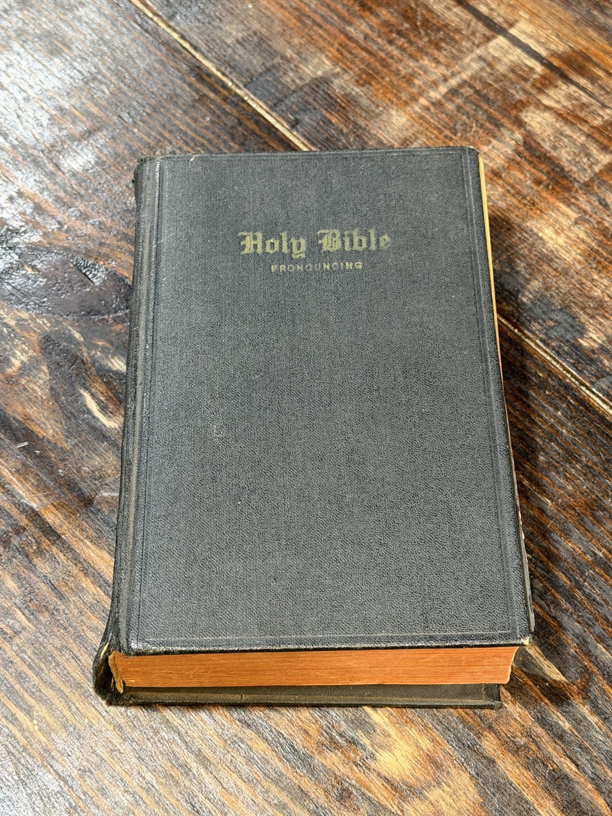 Antique King James Version Holy Bible Pronouncing Gilt Cloth Map Illustrated Vtg Antique King James Version Holy Bible Pronouncing Gilt Cloth Map Illustrated Vtg