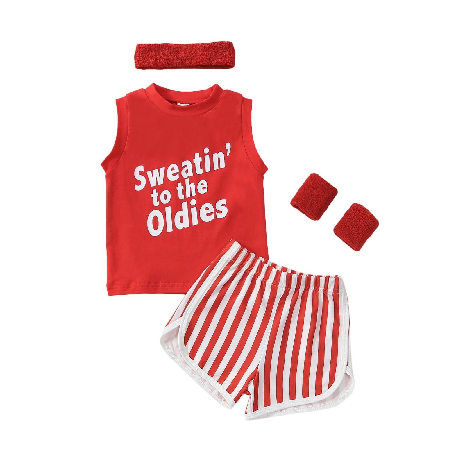 Kuriozud Baby Halloween Outfit Tank Top Shorts Red 12-18M