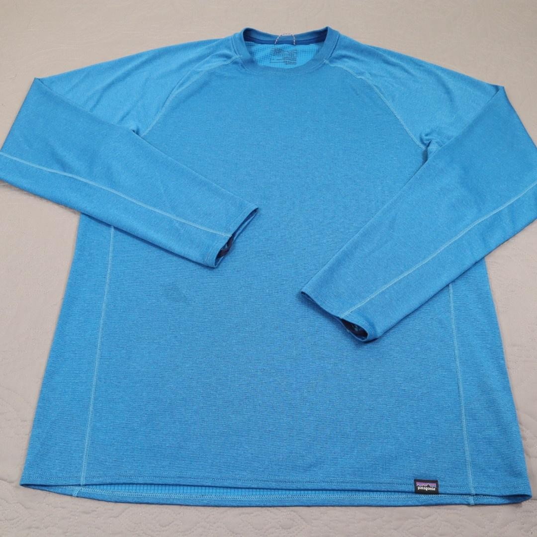 Patagonia Capilene Baselayer Midweight Shirt Mens Medium Blue Crew L/S Polartec