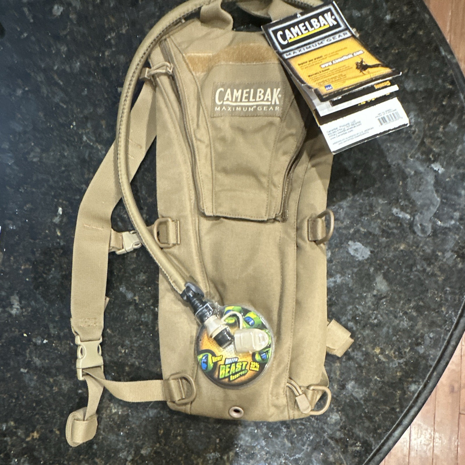 CamelBak Maximum Gear ThermoBak 3L Tan Hydration Pack, Harness, 1 Pocket CamelBak Maximum Gear ThermoBak 3L Tan Hydration Pack, Harness, 1 Pocket