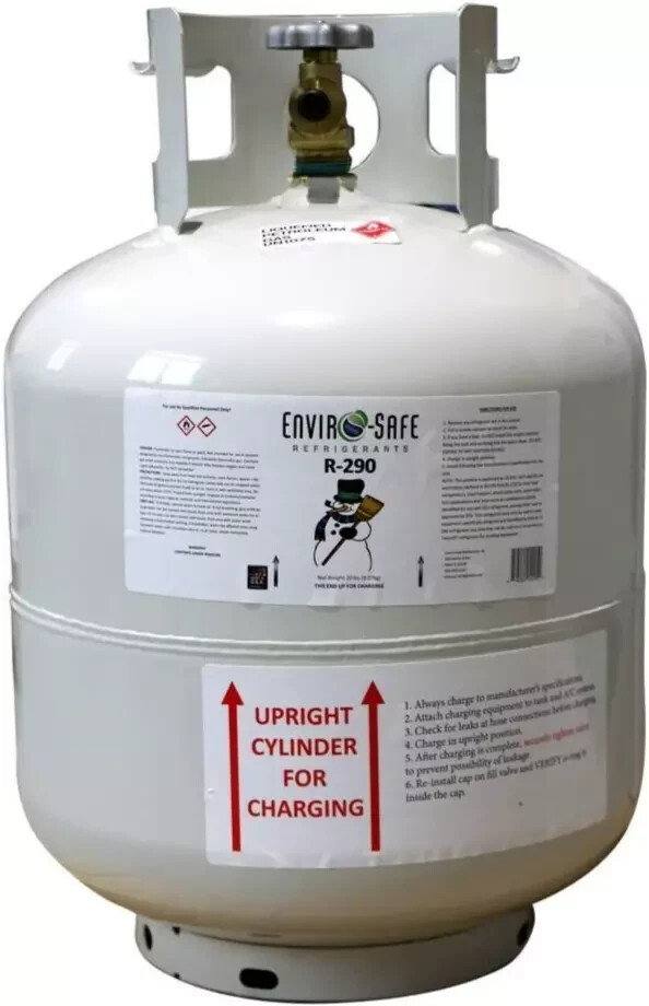 R290 Refrigerant, Refrigerant R-290, 12 Lb. Cylinder, for Fridges, Freezers, etc