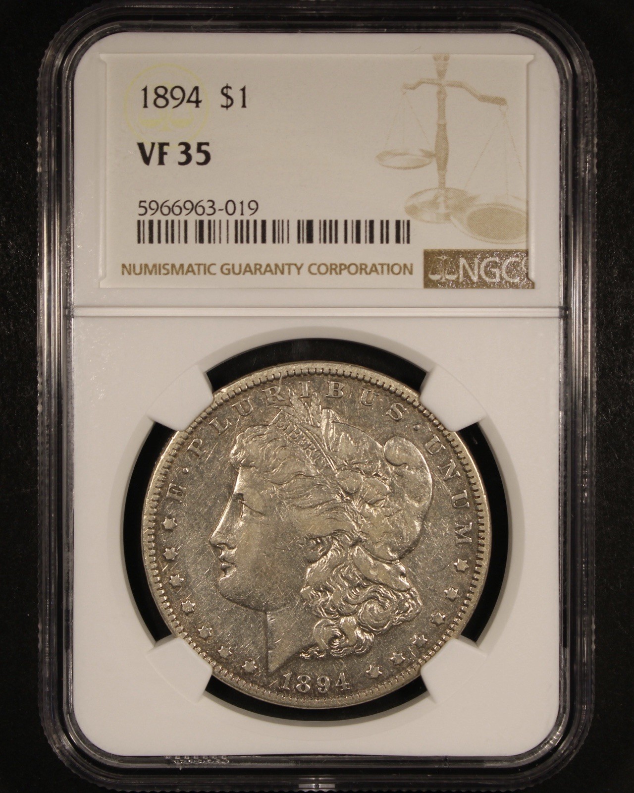 1894 Morgan Silver Dollar - $1 NGC VF35 - Key Date Coin 1894 Morgan Silver Dollar - $1 NGC VF35 - Key Date Coin