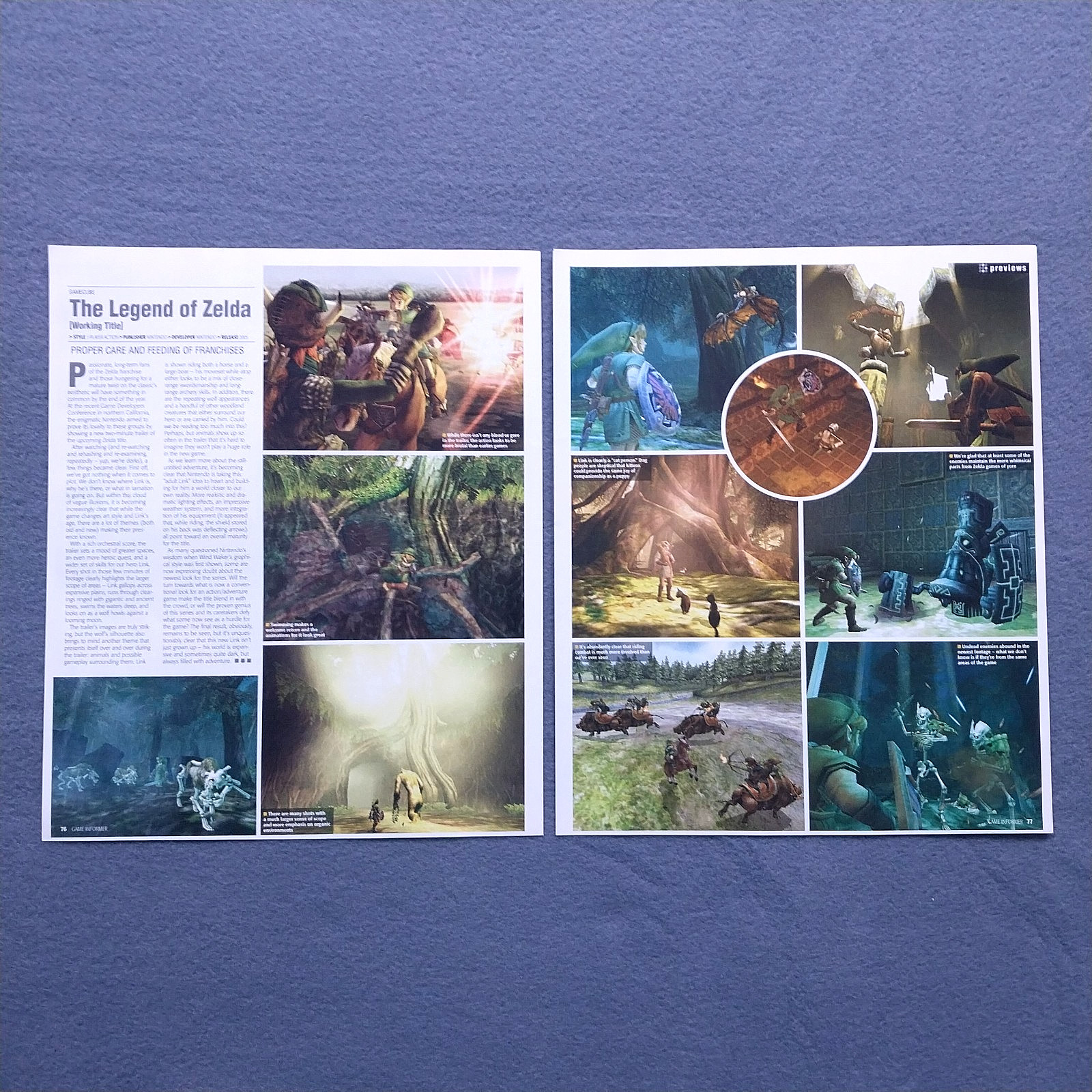 2005 The Legend of Zelda Working Title Vintage Magazine Preview Article Print