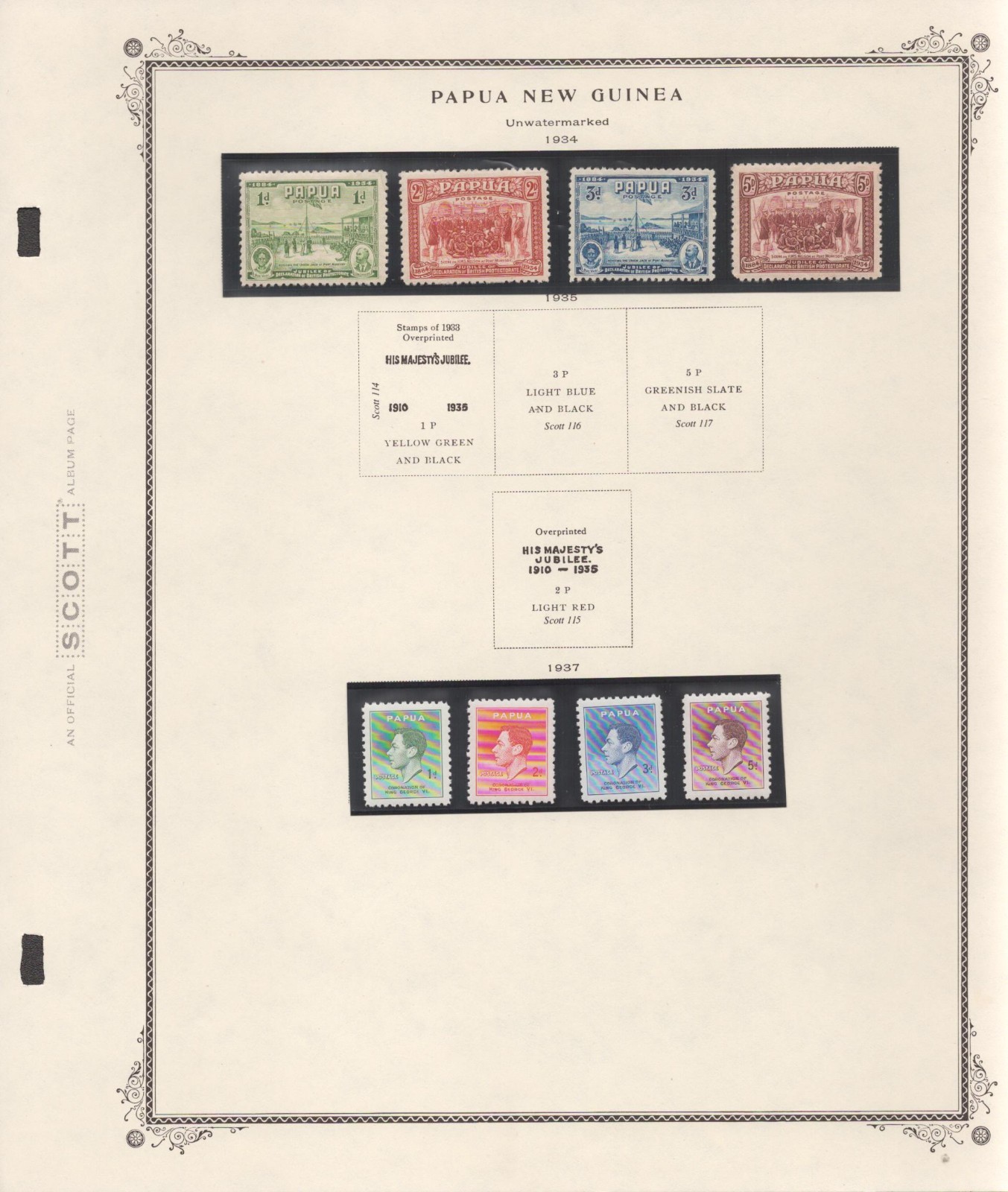 drbobstamps Papua New Guinea 1934-1972 mint collection on Scott pages