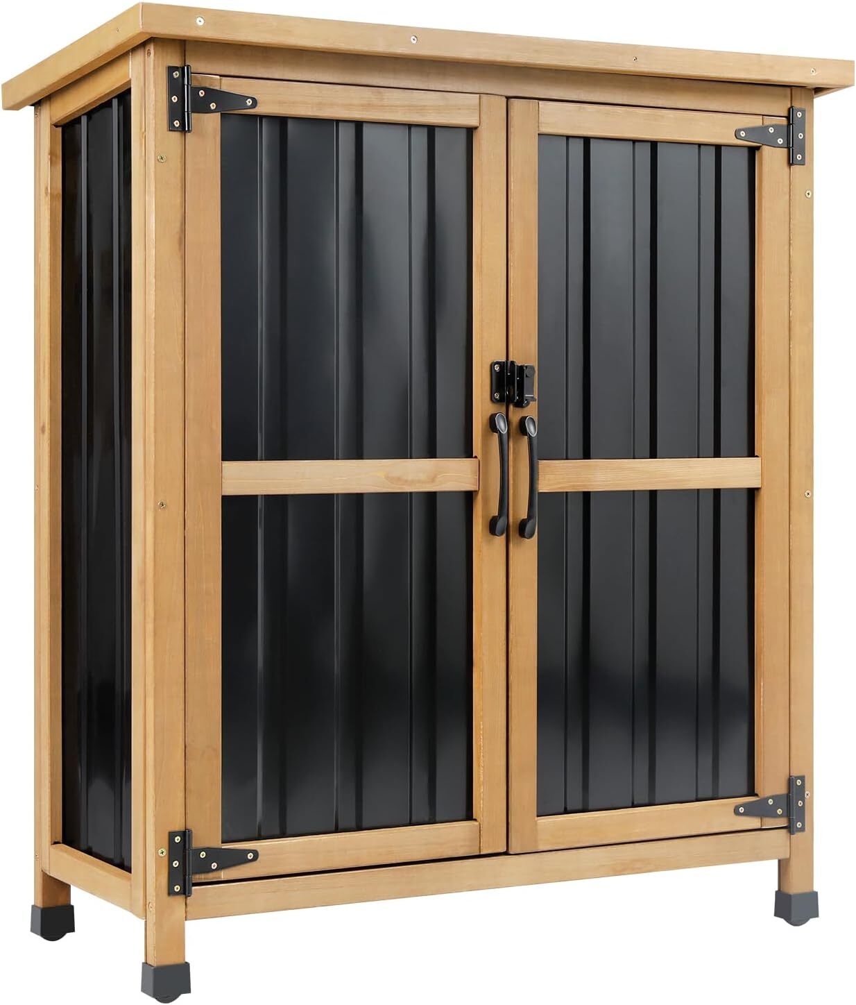 PETSCOSSET Outdoor Storage Shed, Garden Storage Cabinet