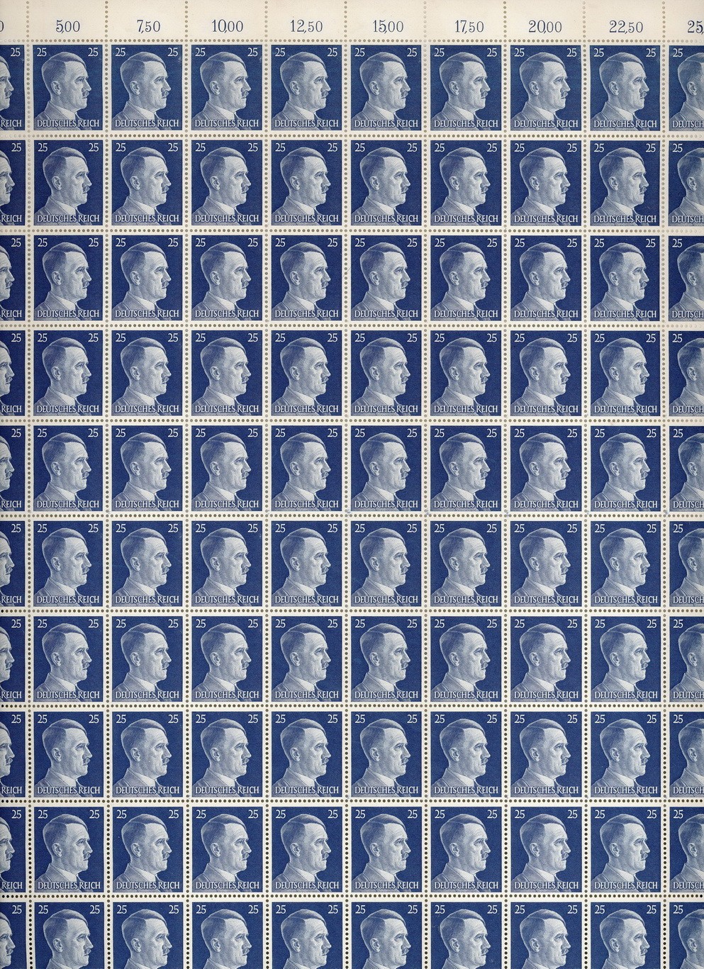 Lot Stamp Germany Mi 793 Sc 518 Sheet 1941 WWII Fascism Hitler MNH Faults
