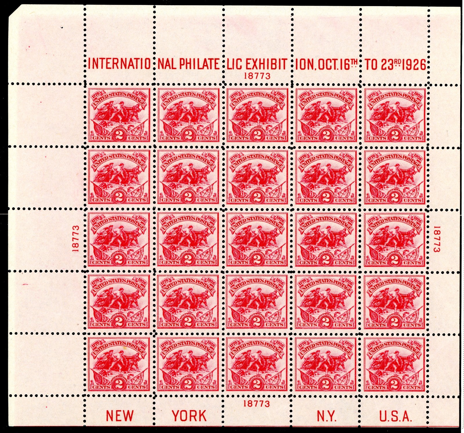USA 1930 WHITE PLAINS SOUVENIR SHEET Scott #630 MNH Q395 USA 1930 WHITE PLAINS SOUVENIR SHEET Scott #630 MNH Q395