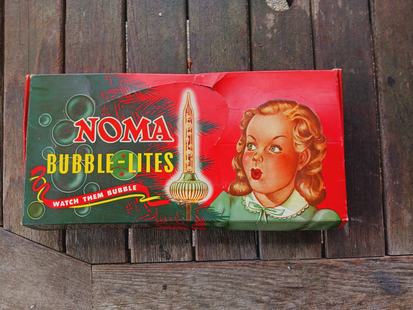NOMA Vintage Bubble-Lites Clip-On  String Lights w/ Box - No Liquid