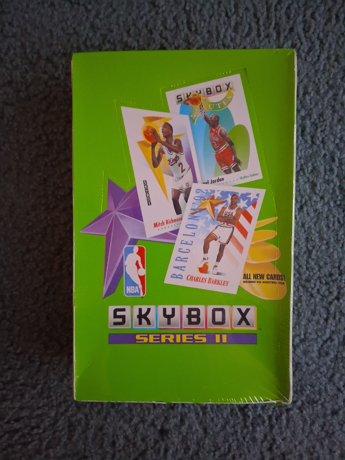 1991-92 SKYBOX BASKETBALL FACTORY SEALED SERIES 2 BOX, 36-PACKS TEAM USA RARE