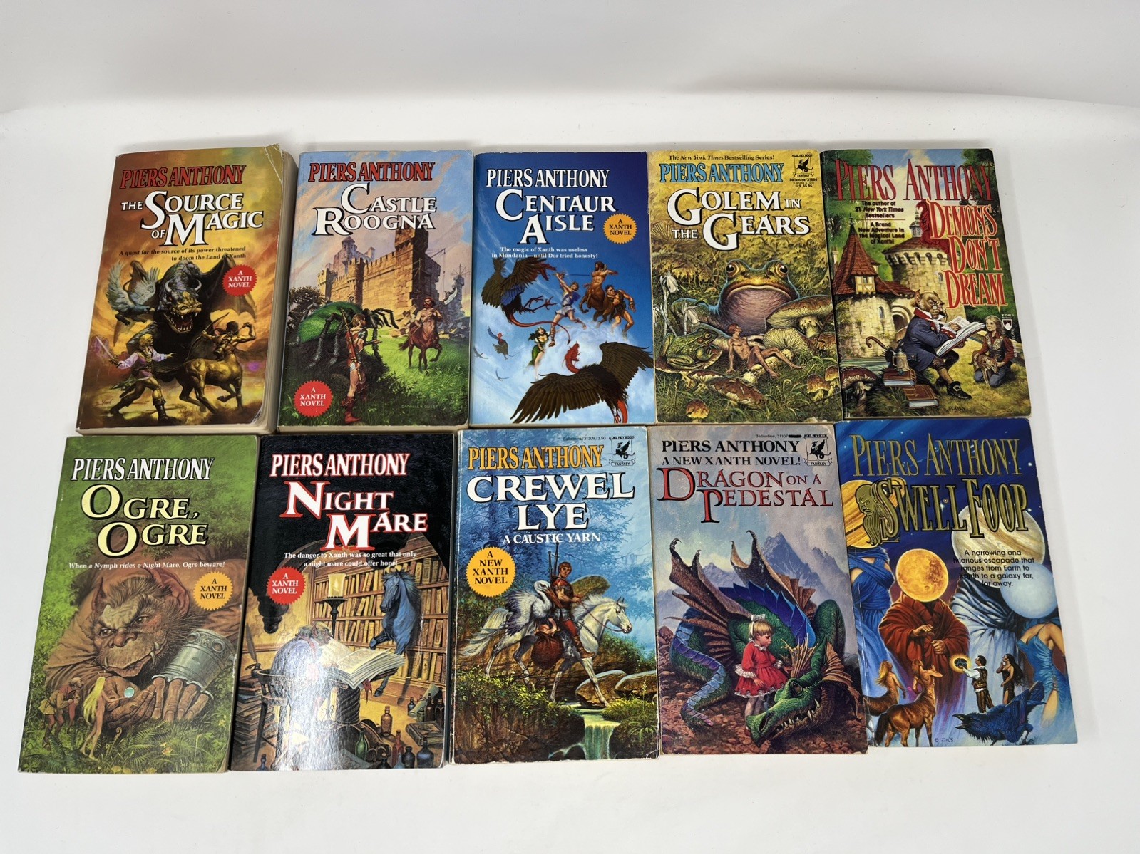 Xanth Lot - Piers Anthony - 10 Paperbacks - Vintage Fantasy Xanth Lot - Piers Anthony - 10 Paperbacks - Vintage Fantasy