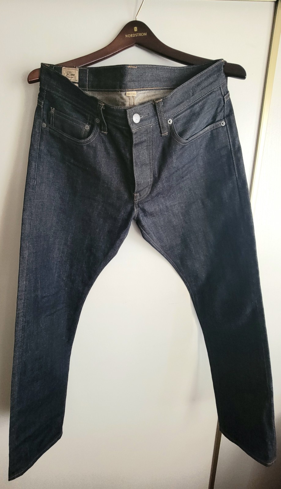 J CREW 484 KAIHARA Japanese Selvedge Raw Indigo Denim 100% Cotton 31 X 30 2015