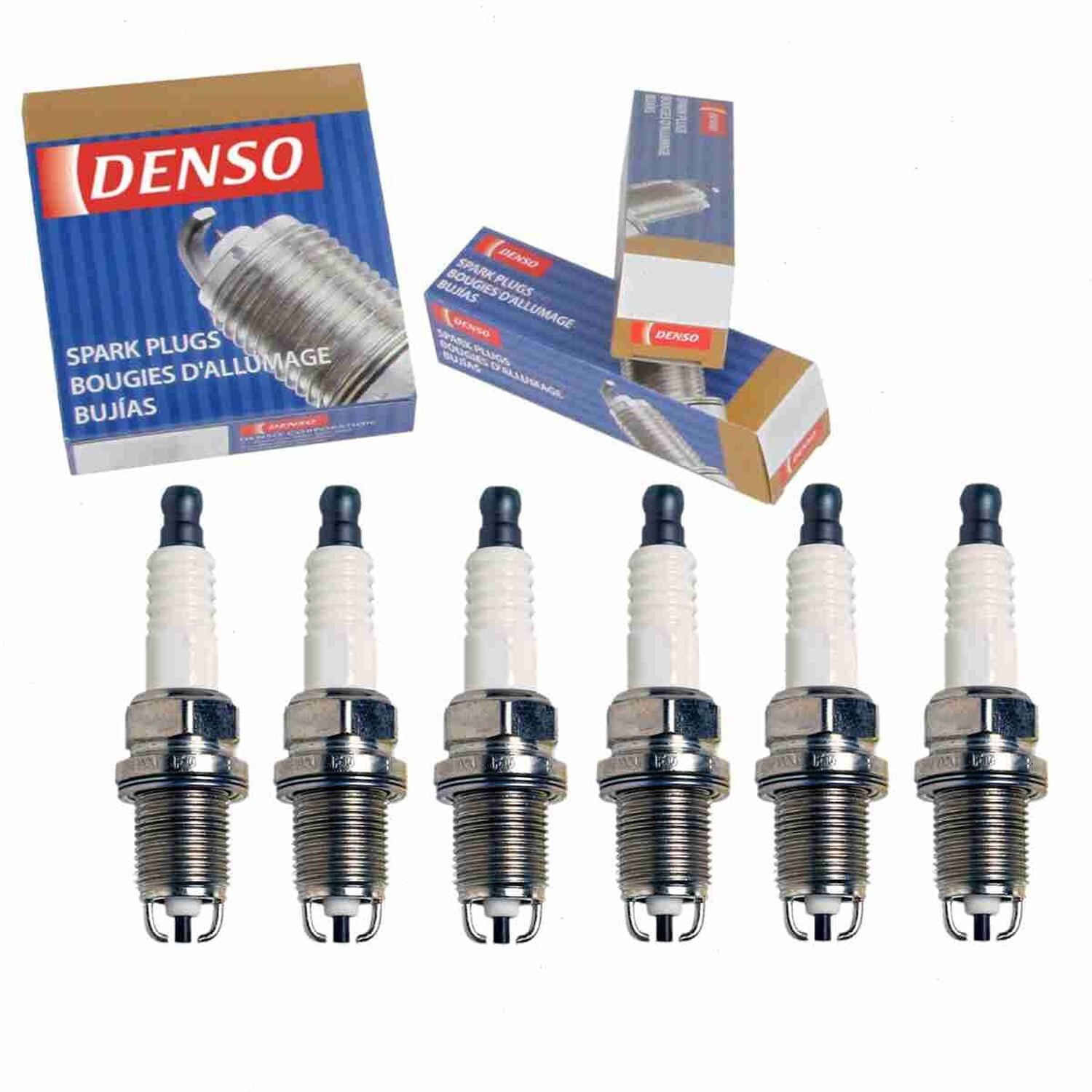 6 pc DENSO Standard Spark Plugs compatible with Toyota 4Runner 3.4L V6 1996-2...