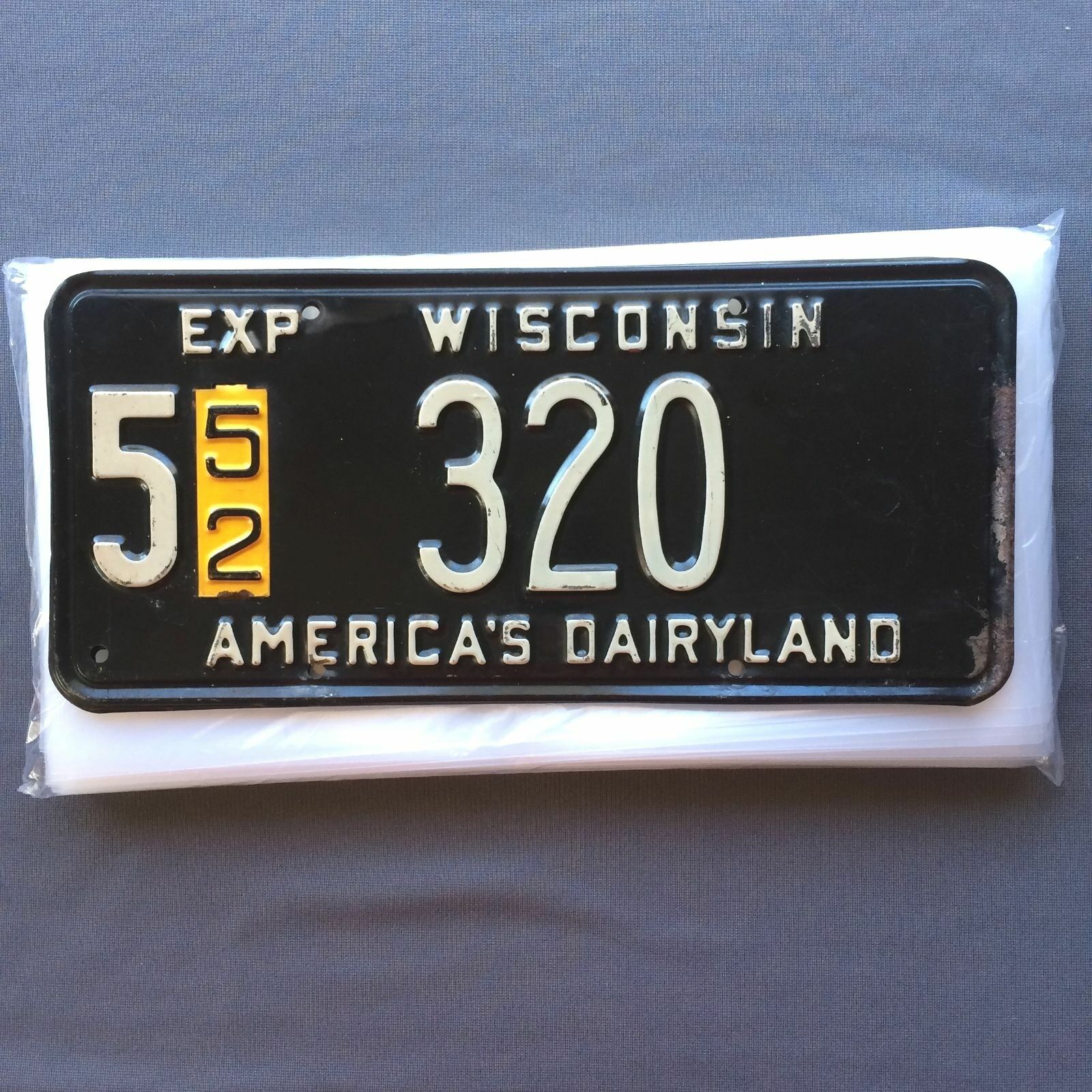 License Plate Sleeves 7x 14in 4 mil Thick Poly Bags Vtg Car Tag Storage Protect