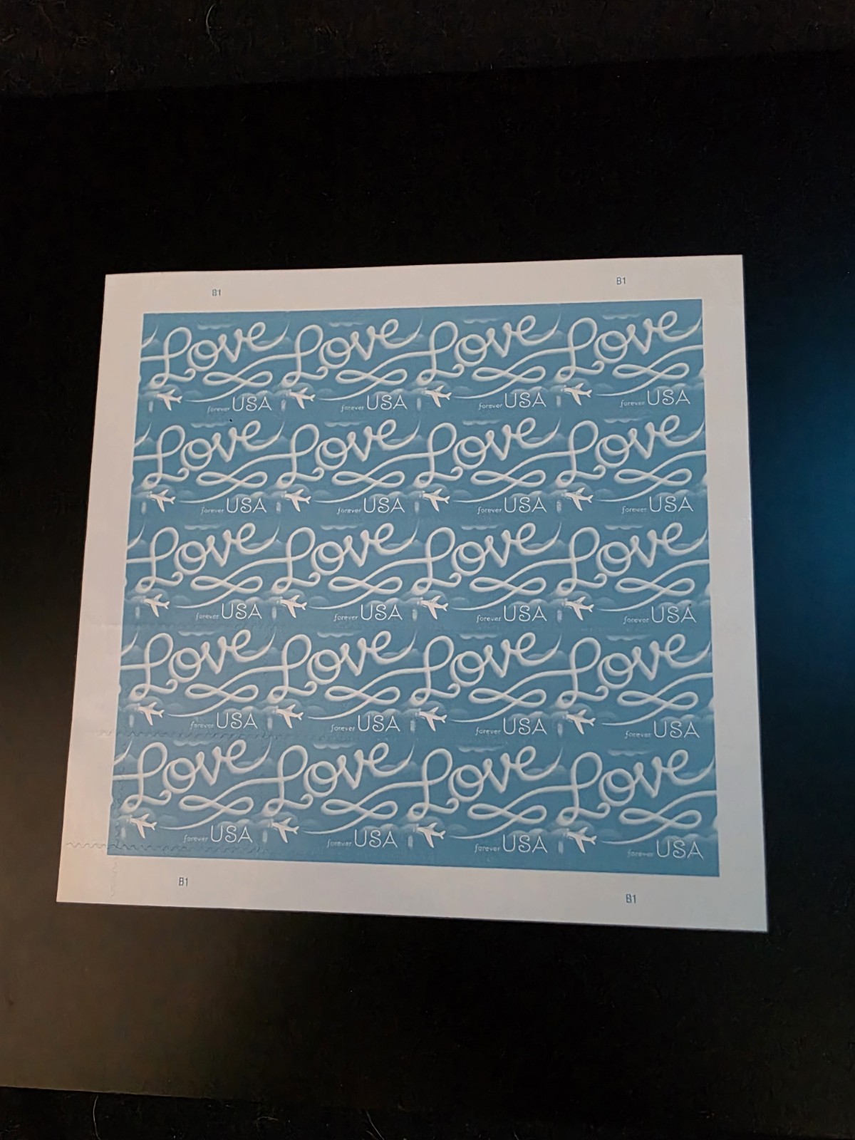 2017 Love Skywriting Wedding Sheet of 20 Forever Stamps Scott 5155