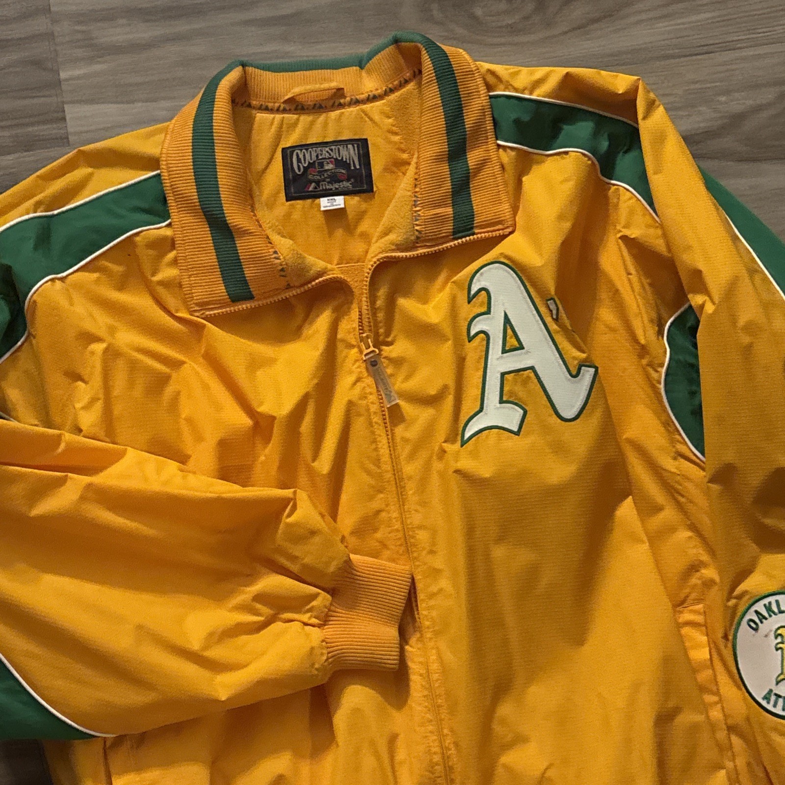 Vtg Majestic Cooperstown Oakland Athletics Full Zip Jacket Fleece Lined XXL MLB Vtg Majestic Cooperstown Oakland Athletics Full Zip Jacket Fleece Lined XXL MLB